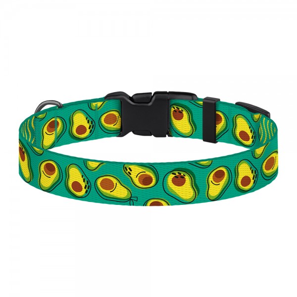 Ошейник для собак мелких пород TM Barksi Urban FRUITS (обв.шеи 18-28см, шир.1см), авокадо 2