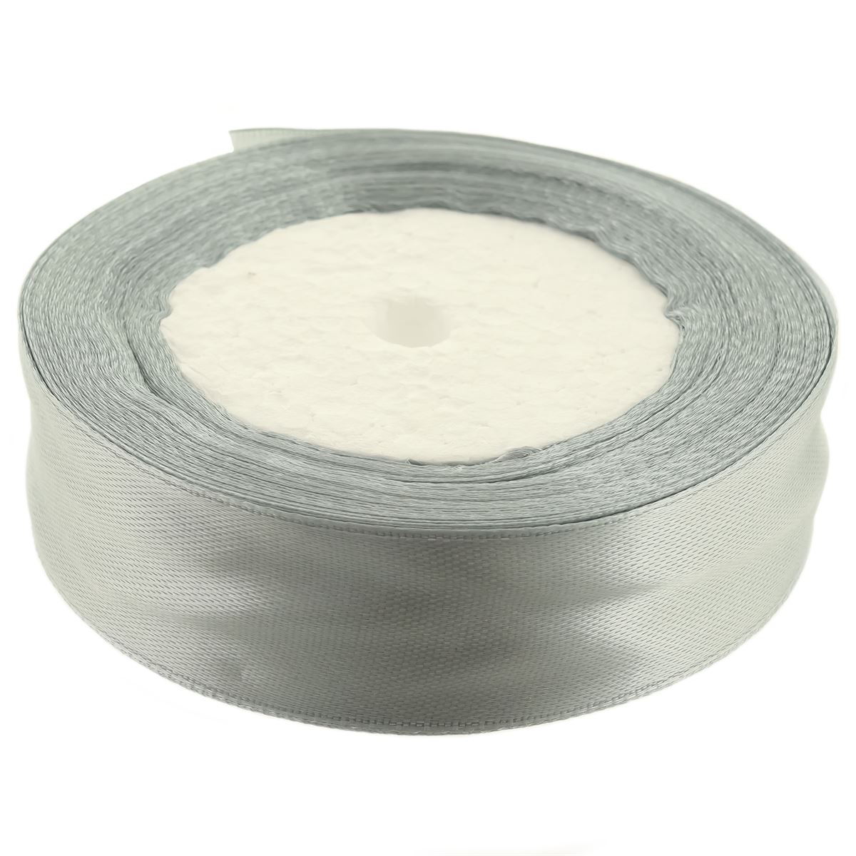 Стрічка атласна 25 мм*25 ярдів "Сіра", 25251801