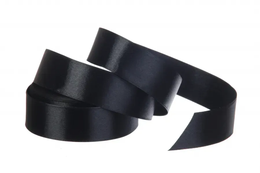 Стрічка атласна 25 мм*25 ярдів "Чорна", 25250391 1