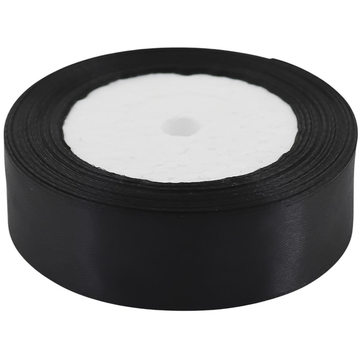 Стрічка атласна 25 мм*25 ярдів "Чорна", 25250391