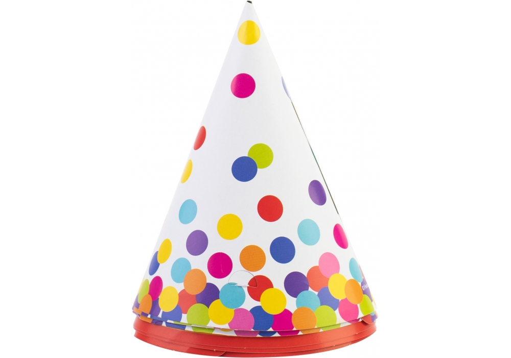 Набор колпаков на голову с резиновой лентой Confetti Rainbow, 6 шт, ассорти, MX200002 2