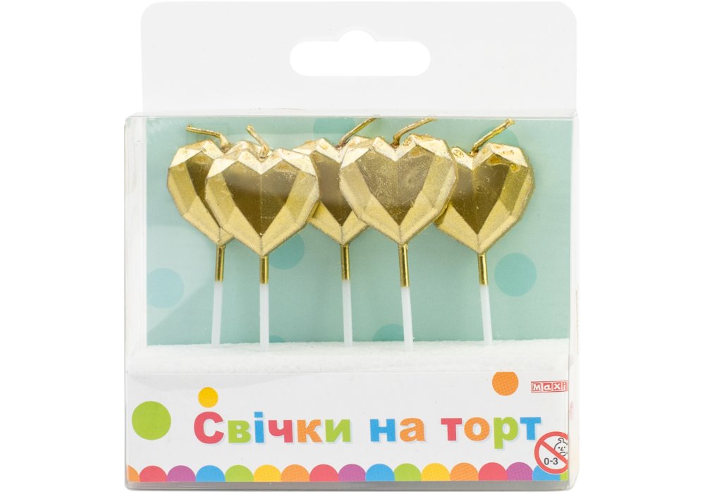 Набор золотистых свечей, 5 шт, MX629251G