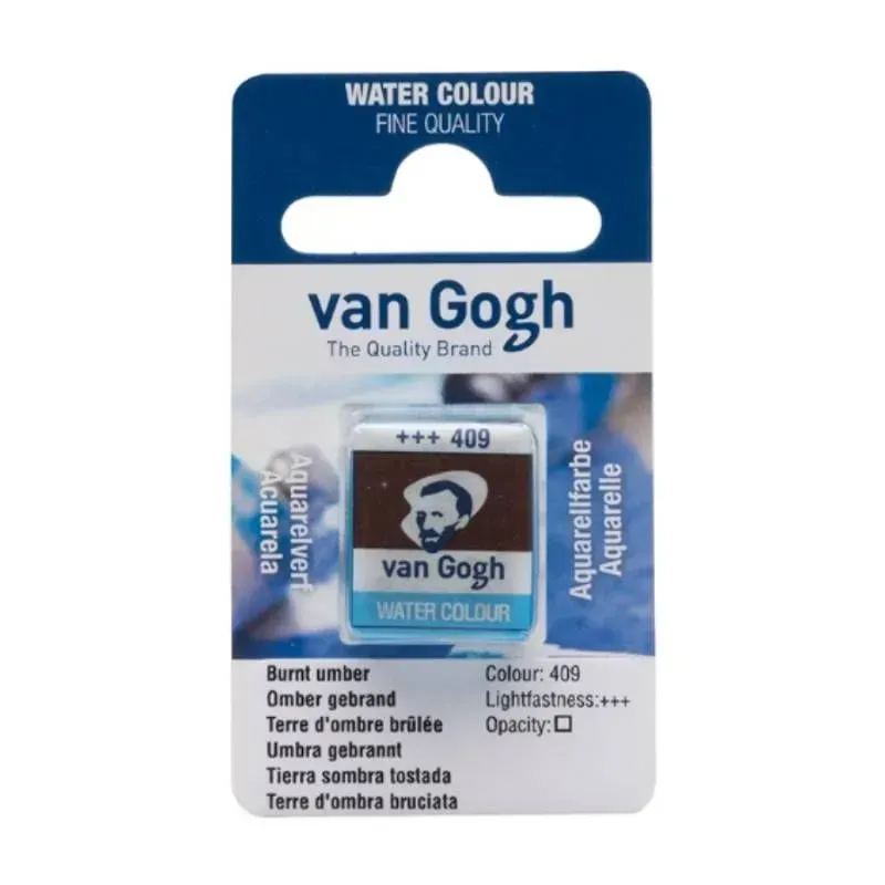 Фарба акварельна Van Gogh 409 Умбра палена, кювета, Royal Talens