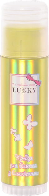 Мел для волос с блестками для детей, желтый, Lukky, T18861
