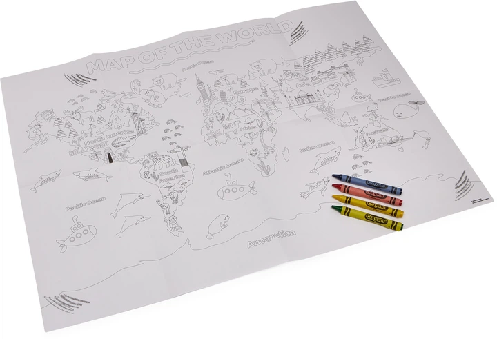 Розмальовка "Карта світу: Навколо Землі" з олівцями Crayola , 15693 1
