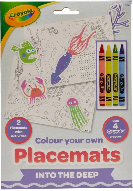 Підложки-розмальовки "Підводний світ" 2 шт з олівцями Crayola, 15755-C