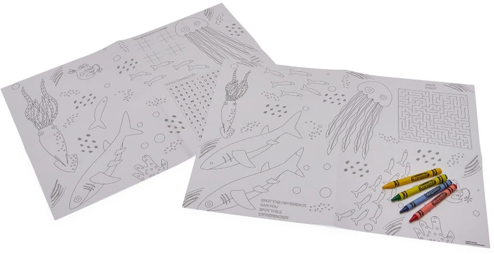 Підложки-розмальовки "Підводний світ" 2 шт з олівцями Crayola, 15755-C 1