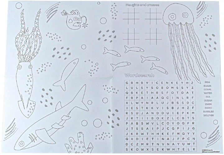 Підложки-розмальовки "Підводний світ" 2 шт з олівцями Crayola, 15755-C 3