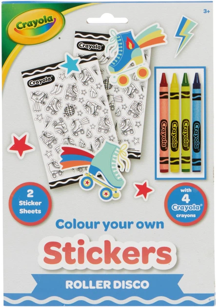 Розмальовки-наліпки "Ролер-Диско" з олівцями Crayola, 15754-B