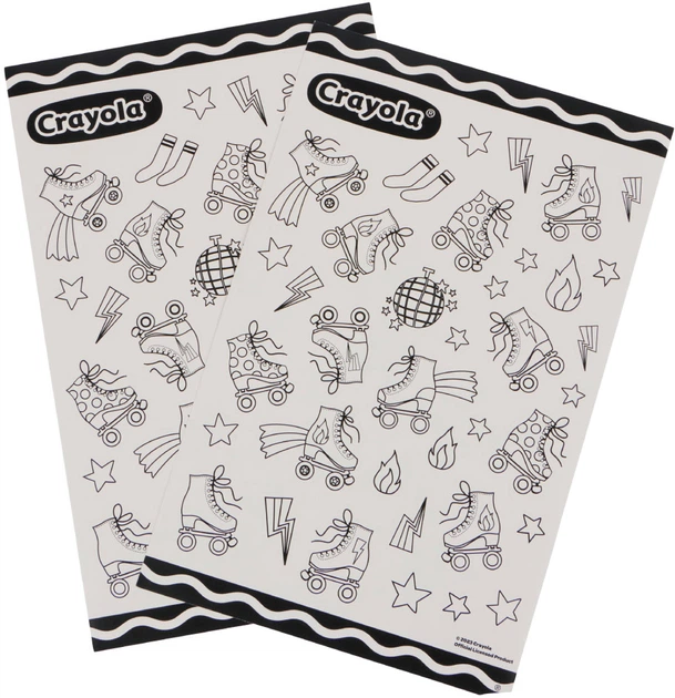 Розмальовки-наліпки "Ролер-Диско" з олівцями Crayola, 15754-B 1