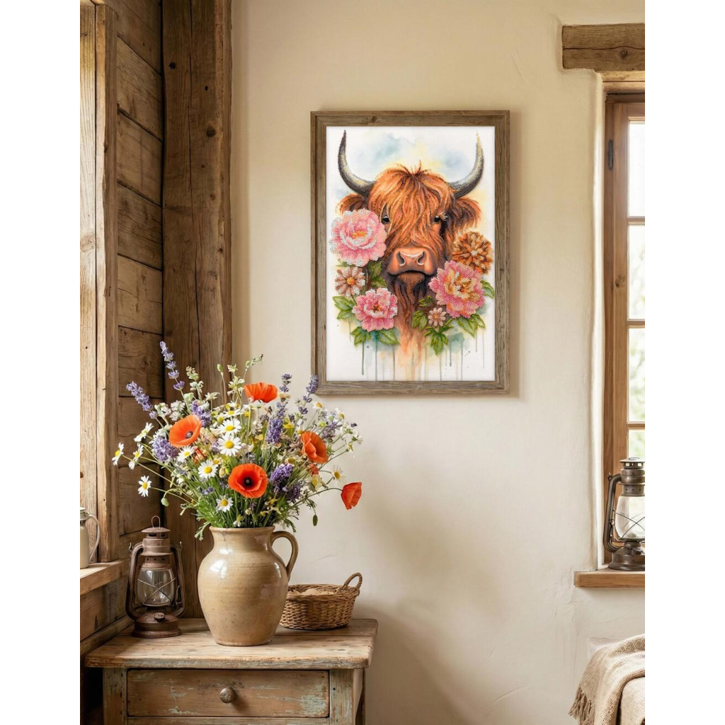 Набор для вышивки бисером на натуральном холсте "Горная красавица", AB-965 4