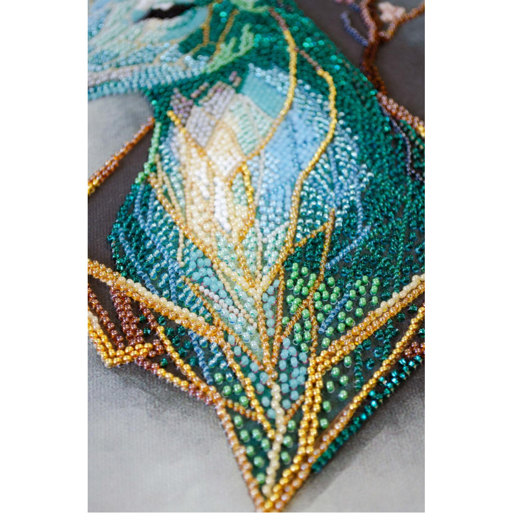 Набор для вышивки бисером на натуральном художественном холсте "Дух леса", AB-956 3