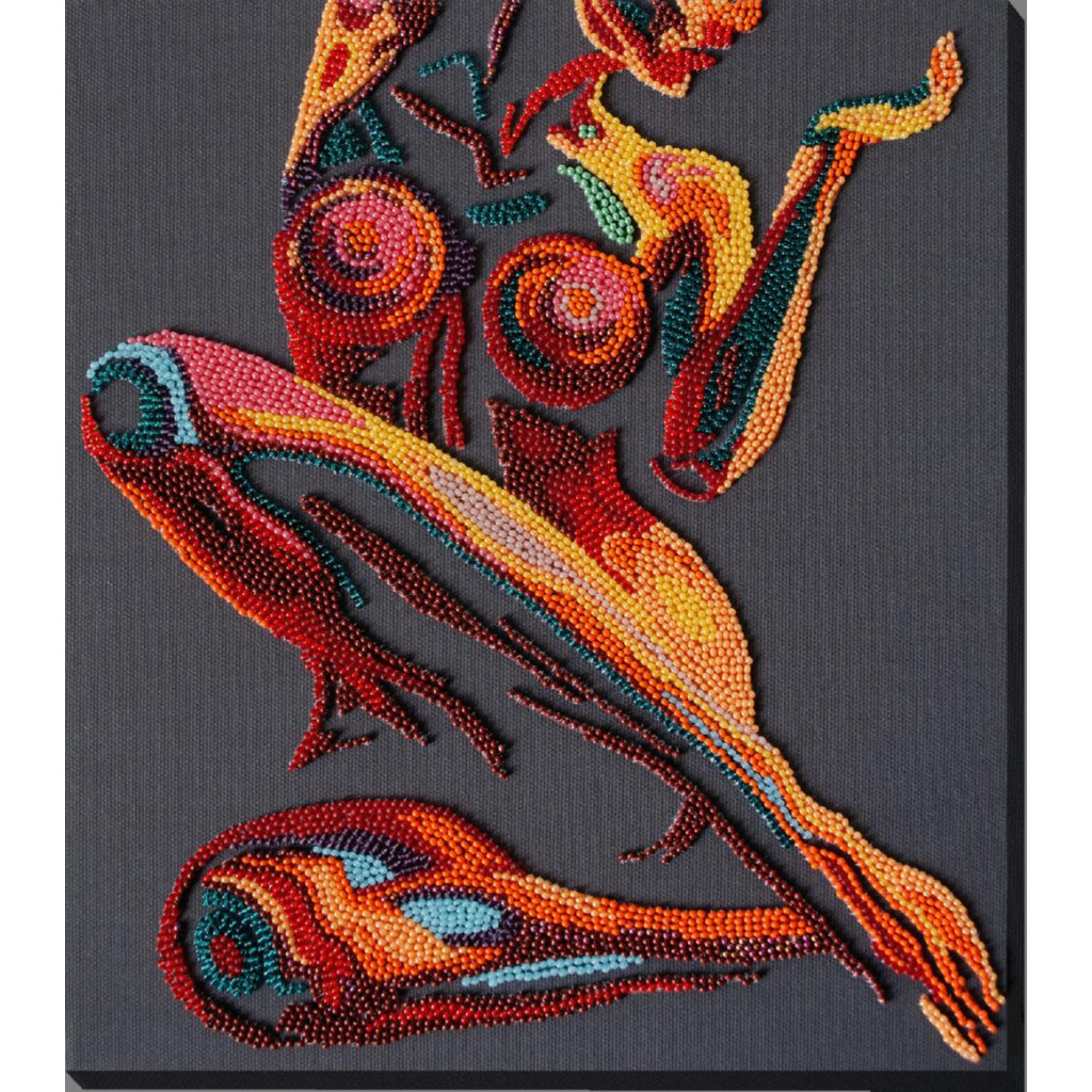 Набор для вышивки бисером на натуральном холсте "Энергия женственности", AB-959