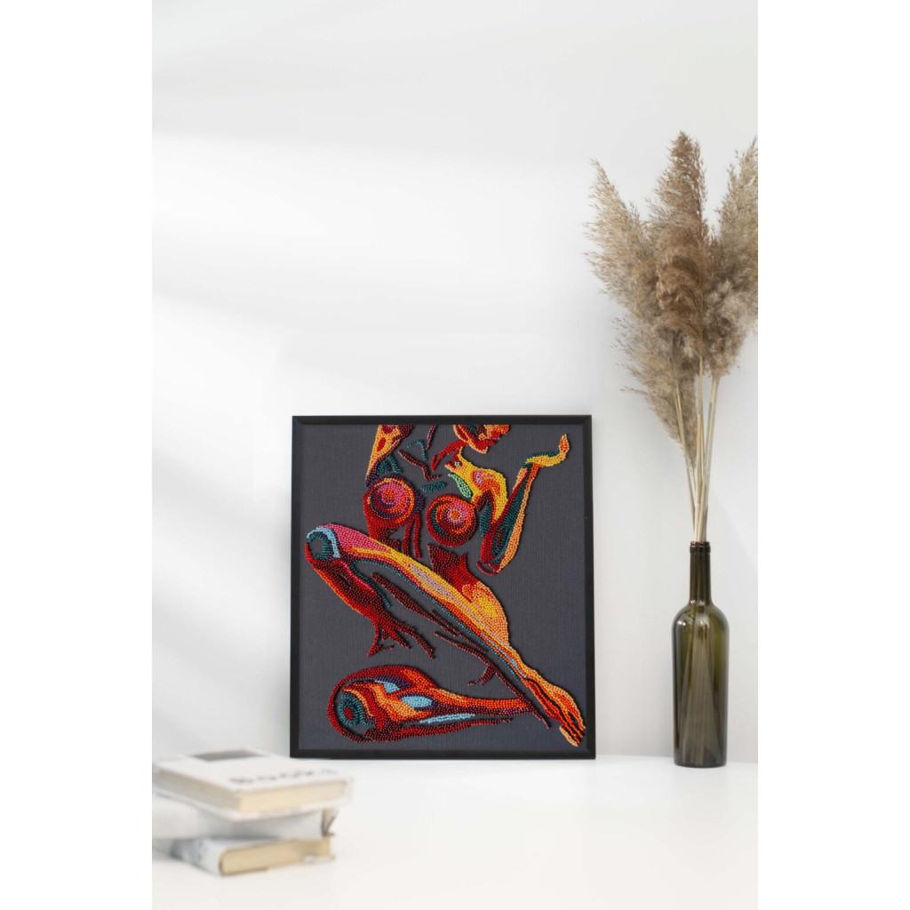 Набор для вышивки бисером на натуральном холсте "Энергия женственности", AB-959 5