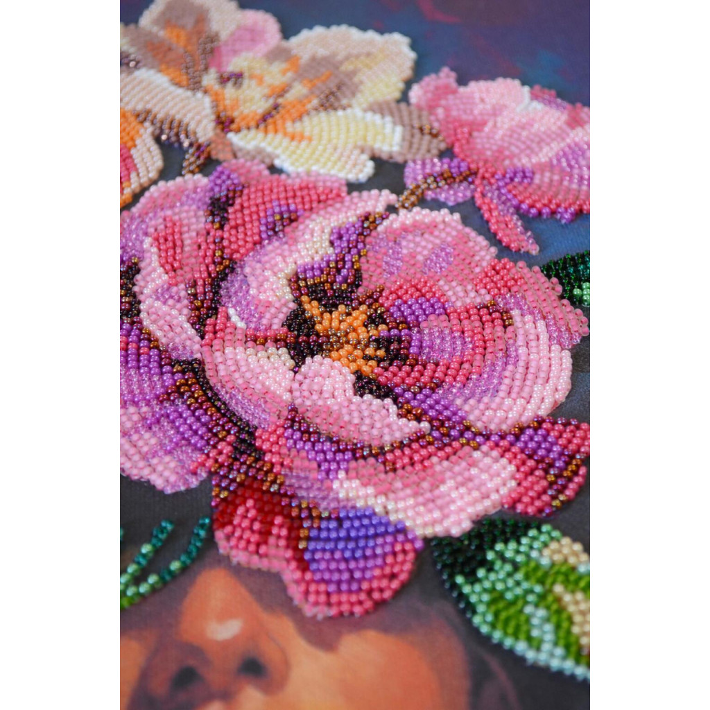 Набор для вышивки бисером на натуральном художественном холсте "Квітни думками", AB-958 1