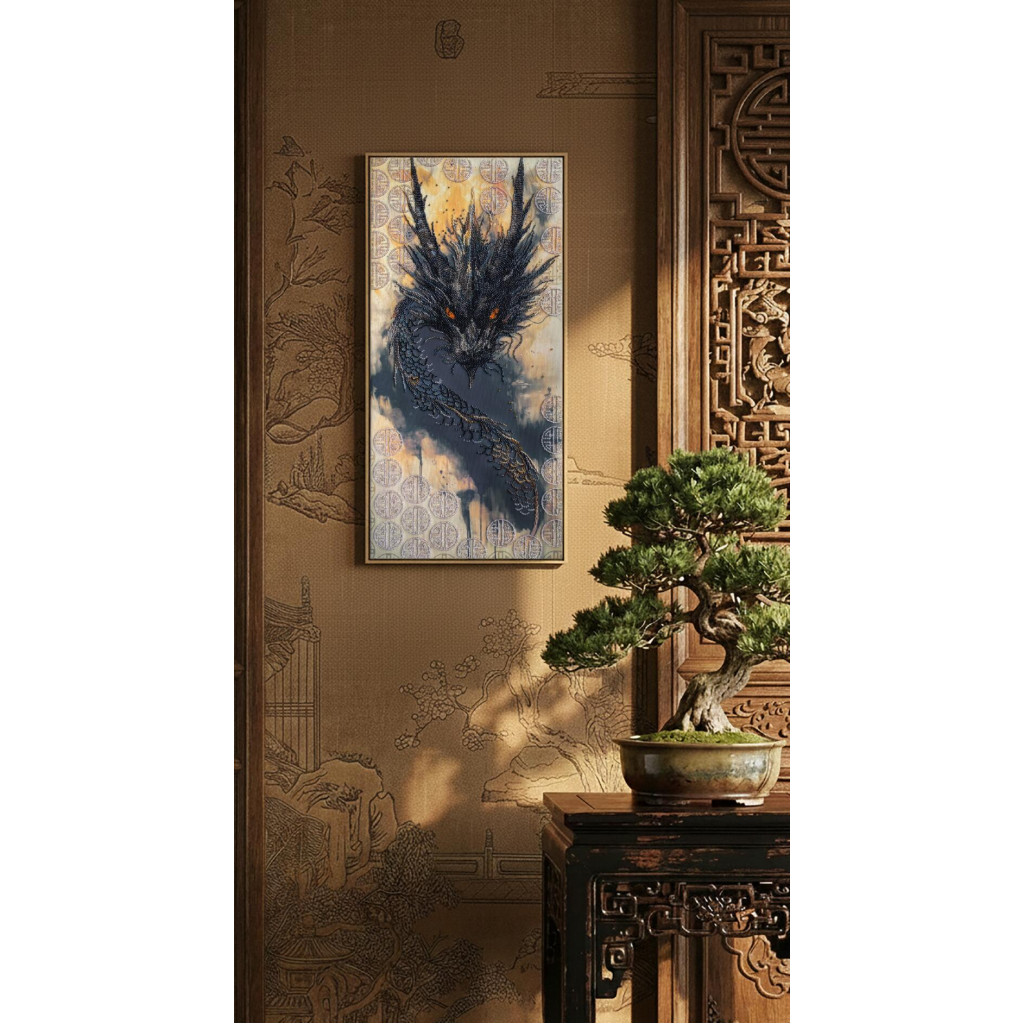 Набор для вышивки бисером на натуральном художественном холсте "Пробуждение легенды", AB-966 4