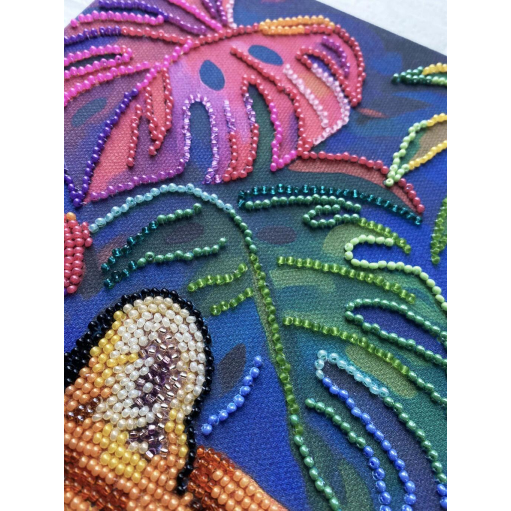 Набір для вишивання бісером на натуральному художньому холсті "Солодкий сон", AB-964 1