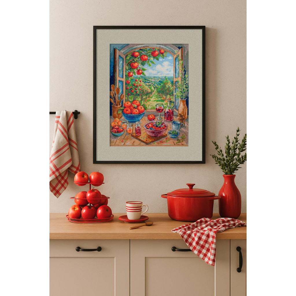 Набір для вишивання хрестиком "У яблуневому раю", AH-305 4