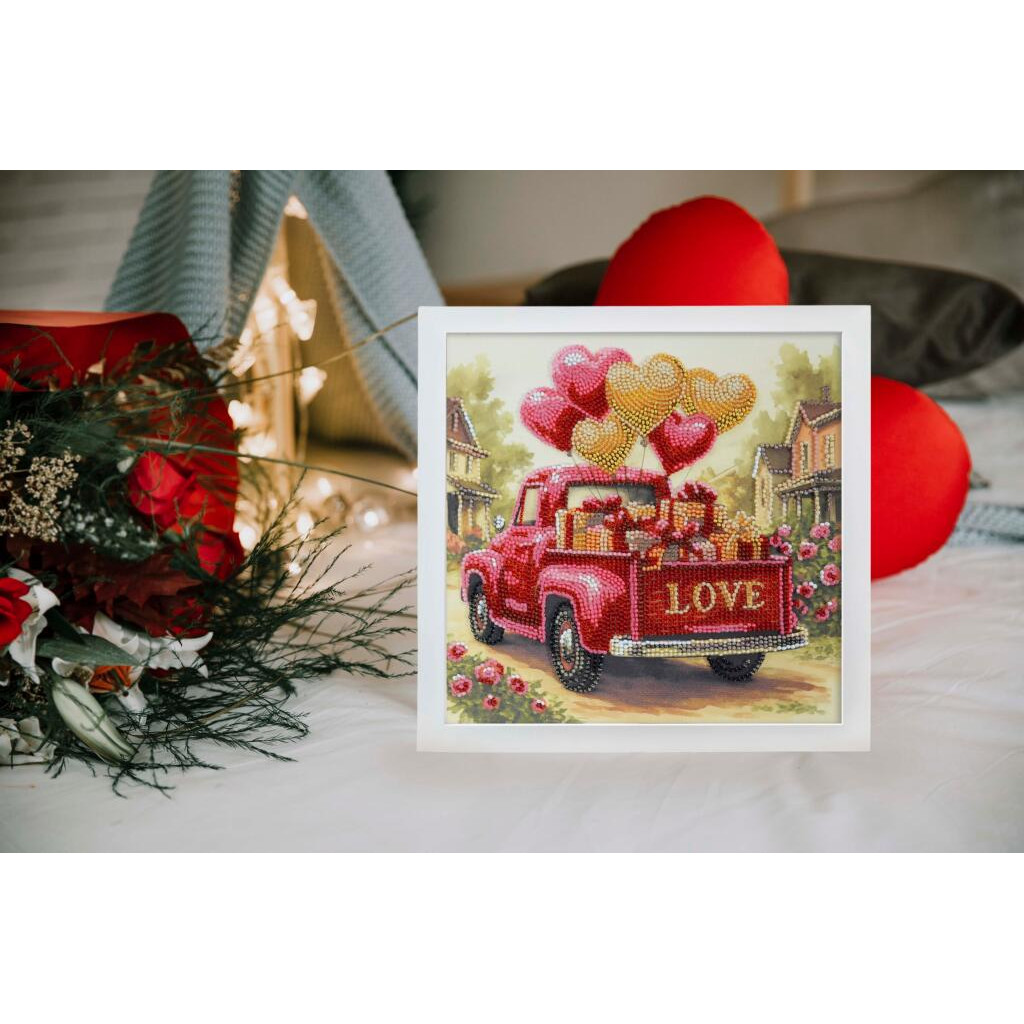 Набор-меди для вышивки бисером на натуральном художественном холсте "Дари любовь", AMB-132 4