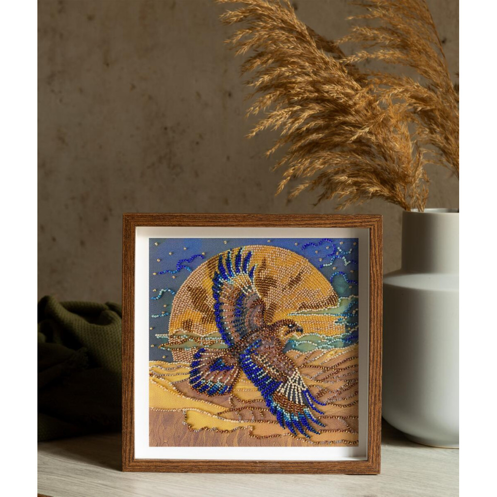 Набор-меди для вышивки бисером на натуральном художественном холсте "Крылья пустыни", AMB-133 4