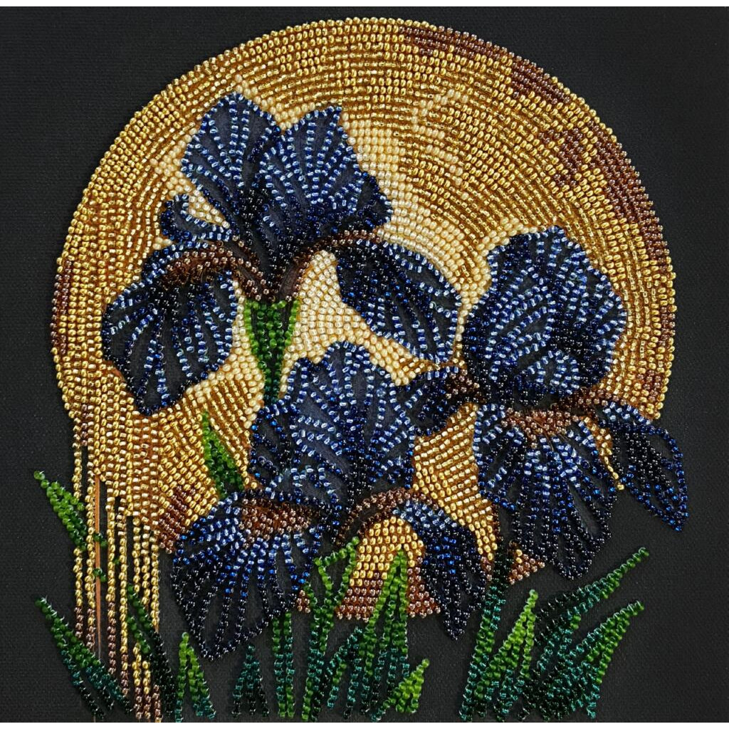 Набор-меди для вышивки бисером на натуральном художественном холсте "Танец под золотым светом", AMB-126