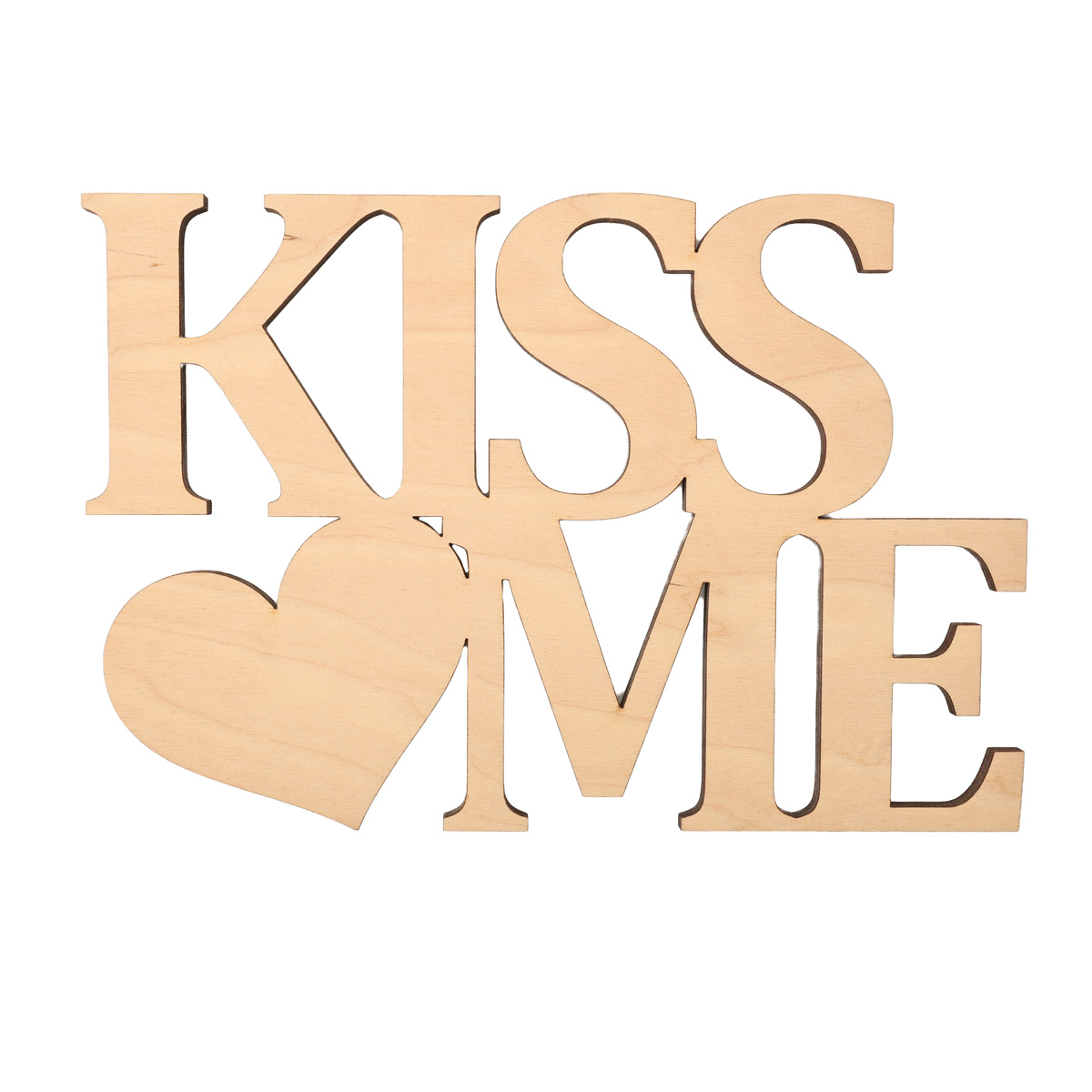 Заготовка деревянная Kiss Me - Поцелуй, С28