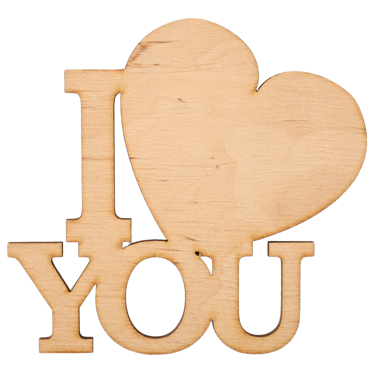 Заготівка дерев`яна День Валентина 4 мм/100*100 мм, ДСВ 023