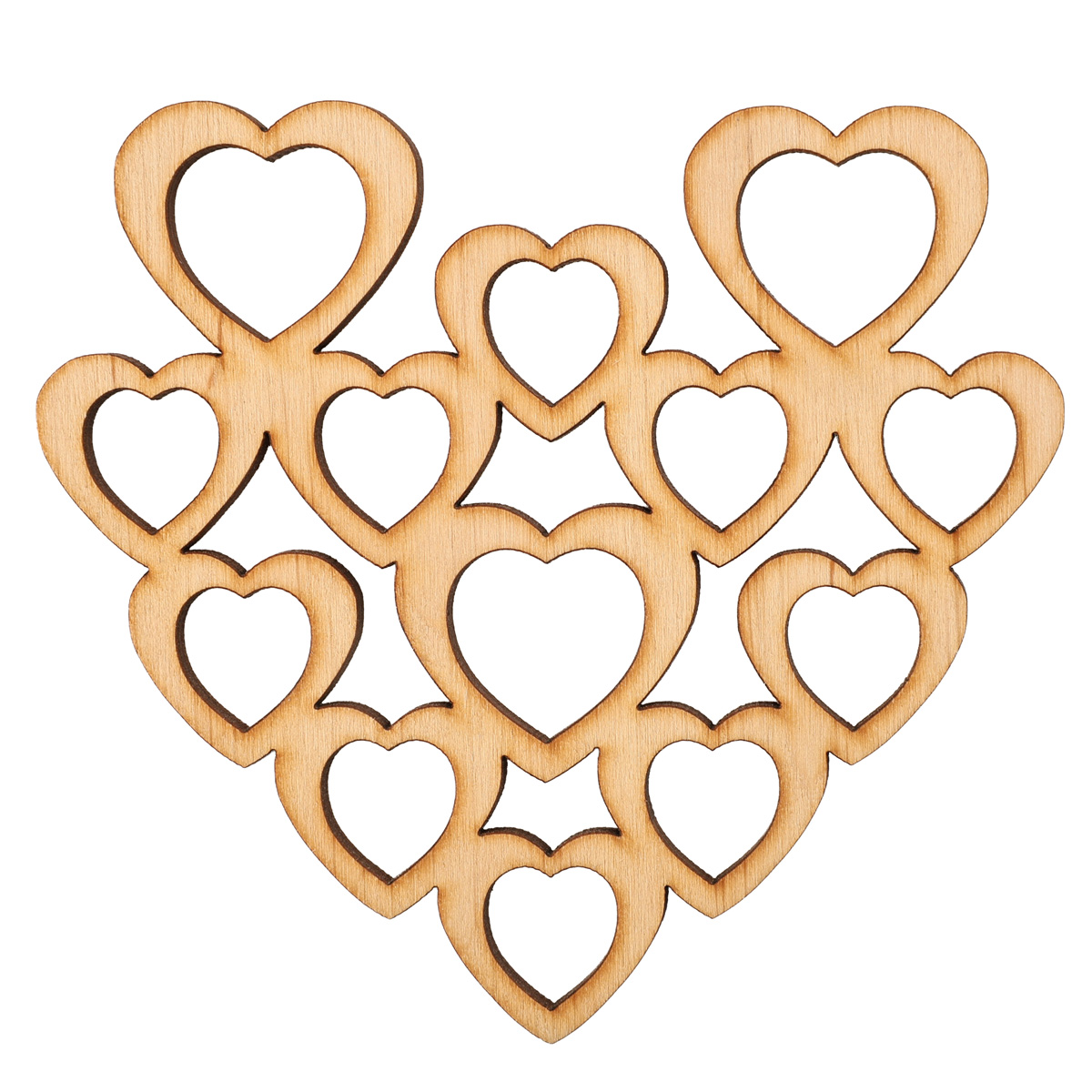 Заготівка дерев`яна День Валентина 4 мм/100*100 мм, ДСВ 068