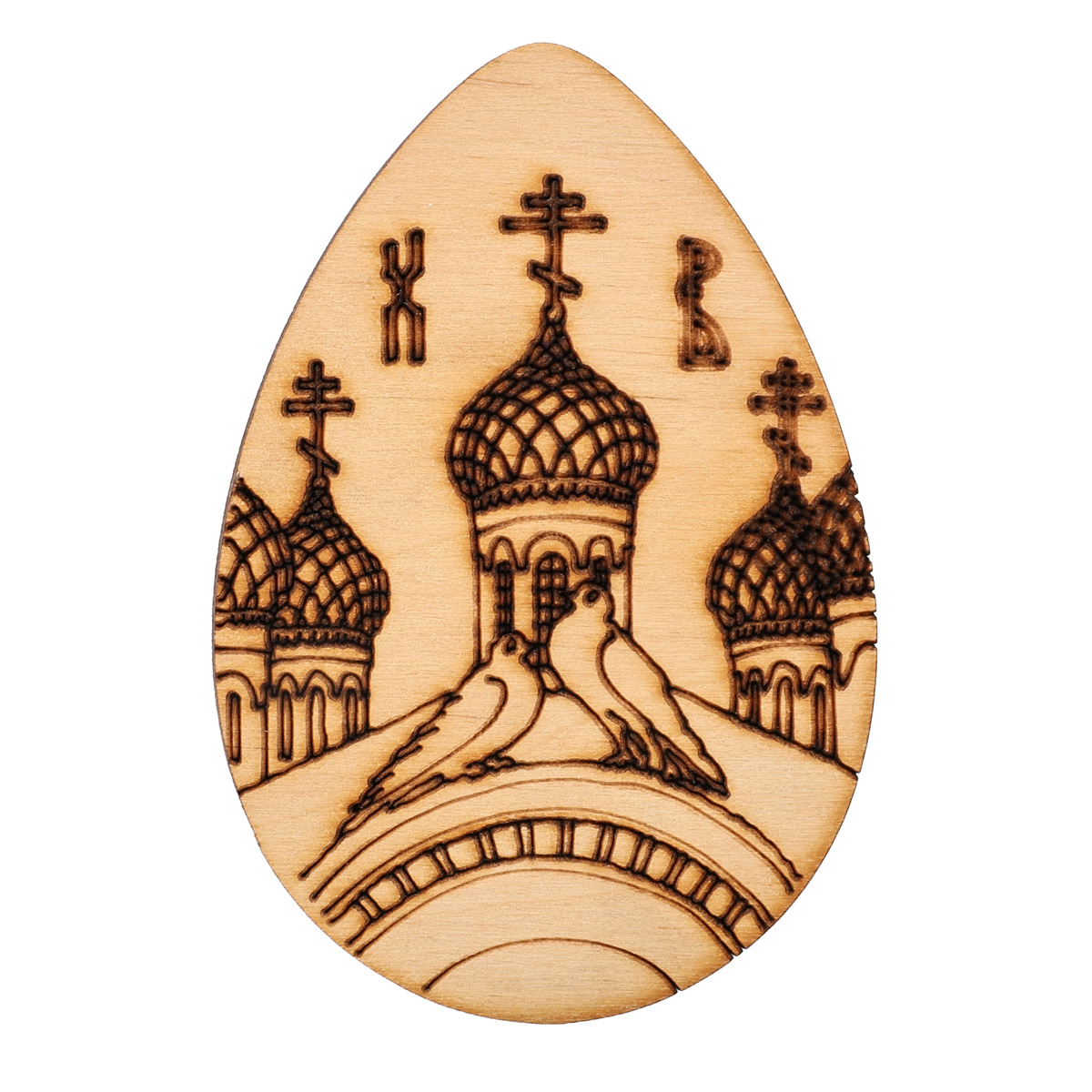 Заготівка дерев`яна Великдень 4 мм/90*60 мм, П 015