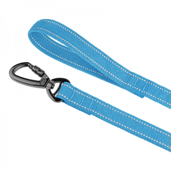 Поводок для собак TM Barksi Сotton с карабином на замке(дл.300см,шир.2см),голубой 4