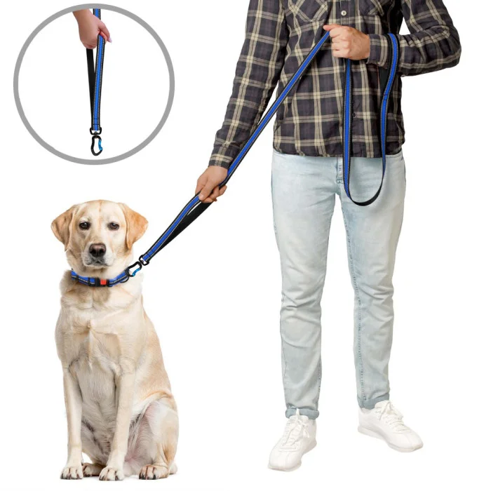 Поводок для собак ТМ Barksi Mesh (размер М, длина 300см, ширина 2см), синий 1