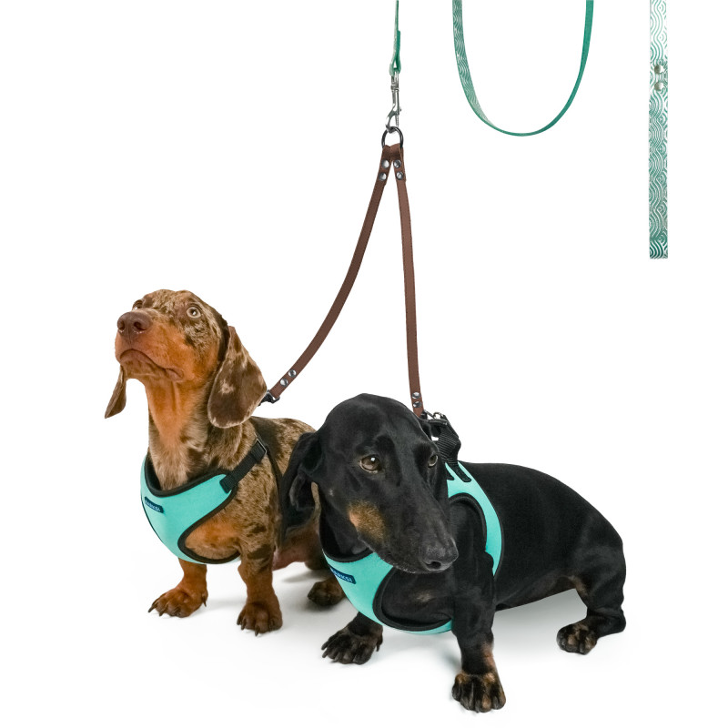 Поводок-спарка для Собак Рефлекторный Barksi Active (ширина 16мм, длина 60см) синий 1