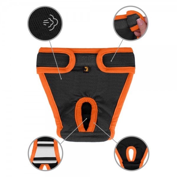 Трусы гигиенические трикотажные для собак TM Barksi (обв.25-33см) S,серые 3