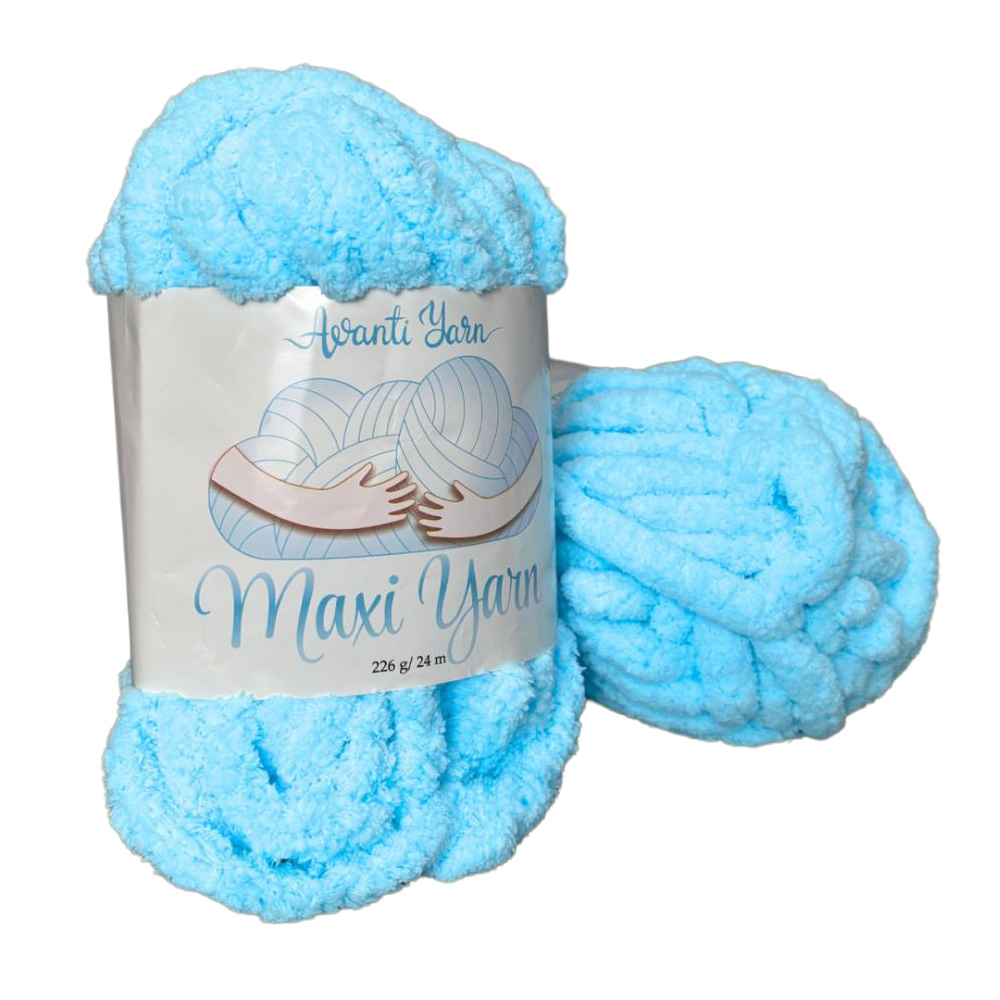 Пряжа мікрополіестер 12 Блакитний, 24 м, TM "Avanti Yarn Maxi"