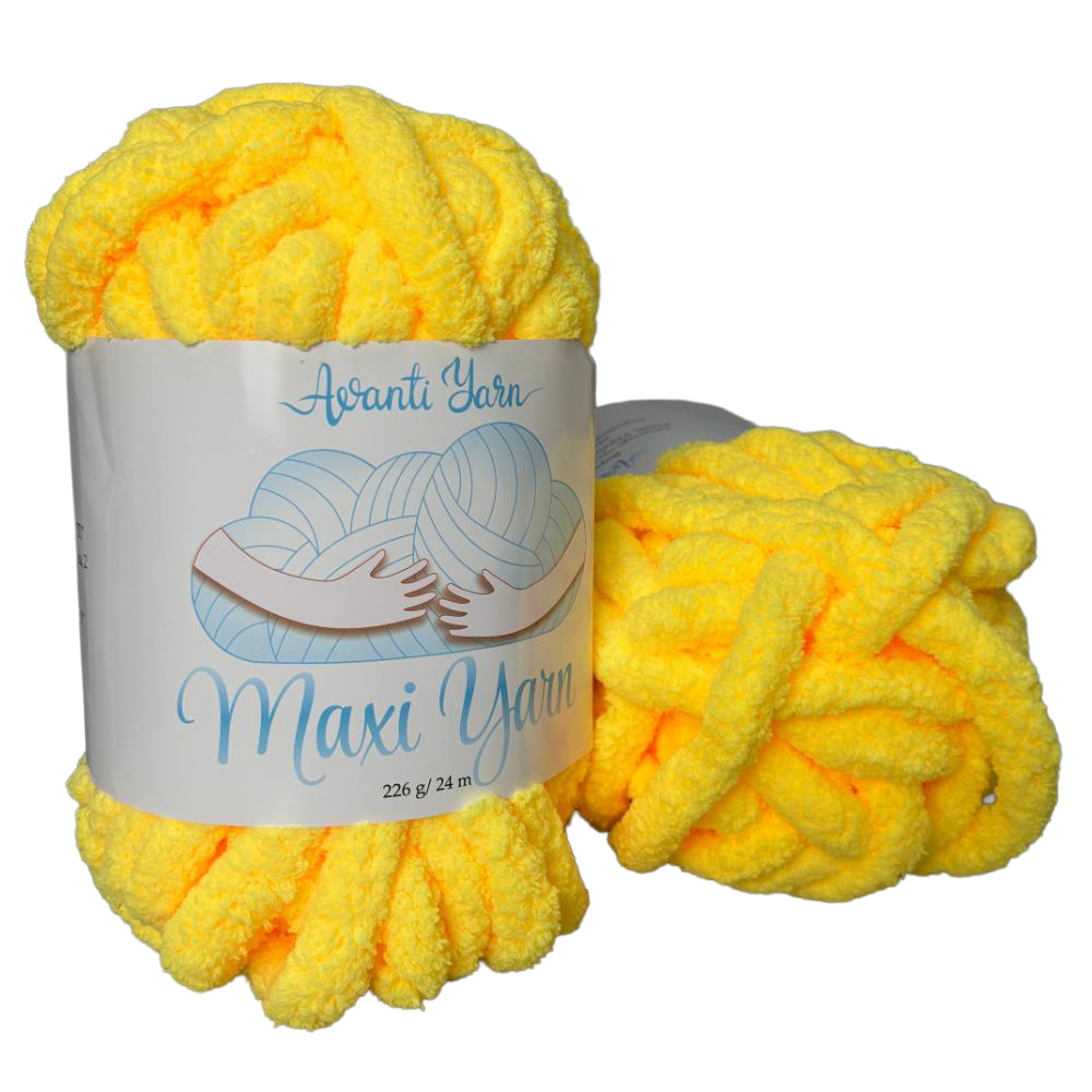 Пряжа мікрополіестер 14 Жовтий, 24 м, TM "Avanti Yarn Maxi"