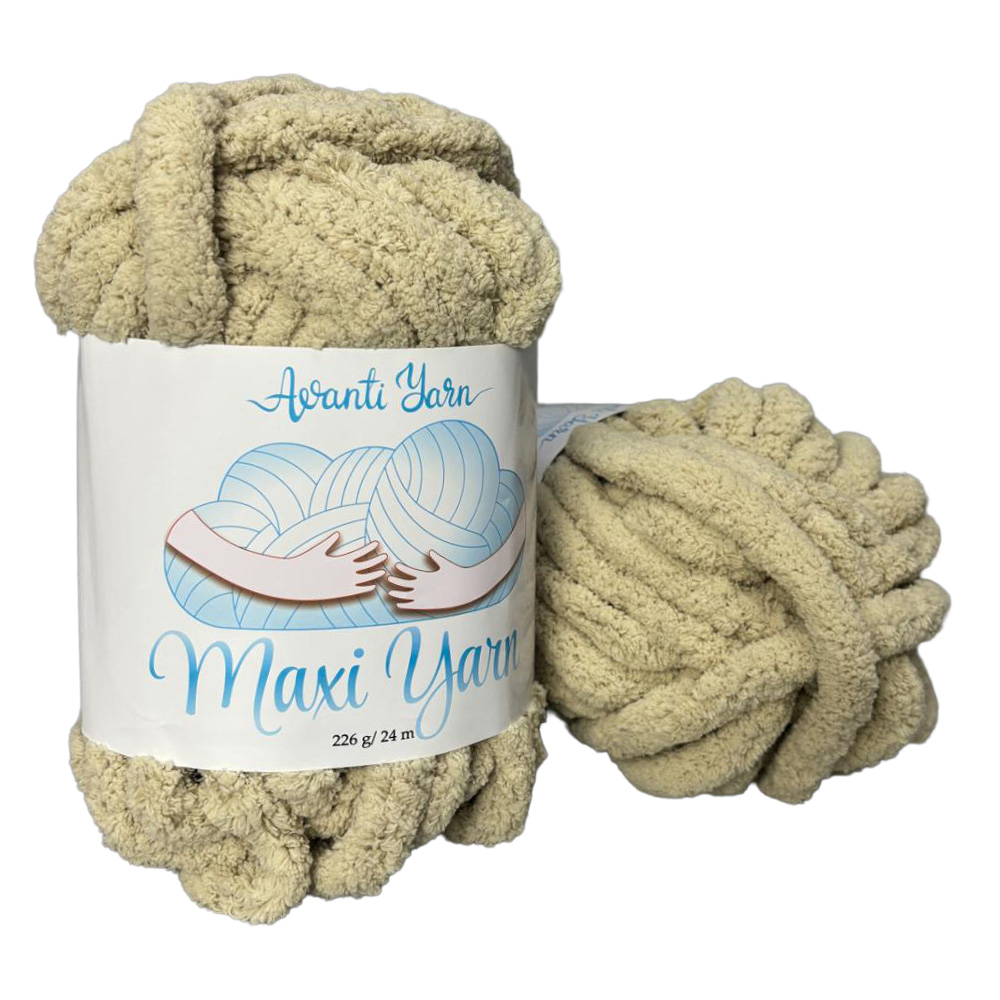 Пряжа мікрополіестер 14-1107 Холодний беж, 24 м, TM "Avanti Yarn Maxi"