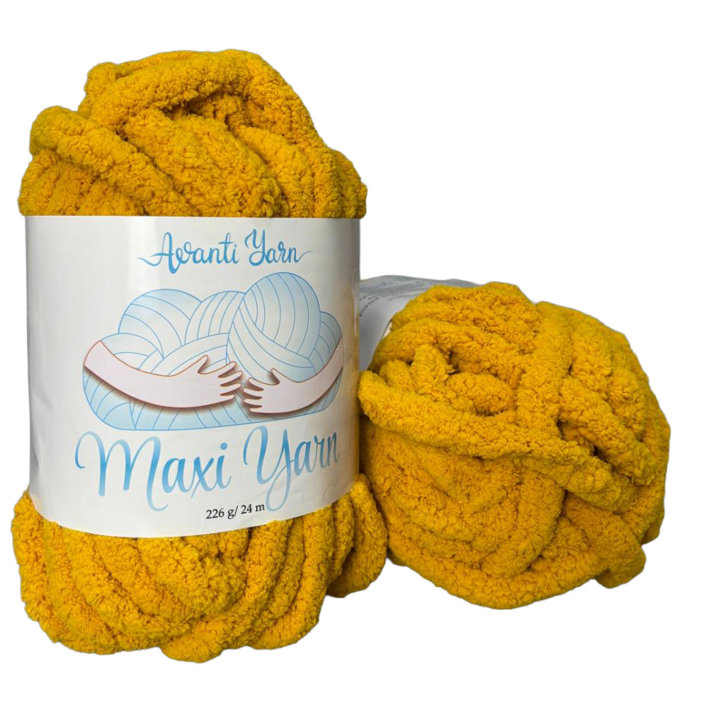 Пряжа мікрополіестер 16 Гірчиця, 24 м, TM "Avanti Yarn Maxi"