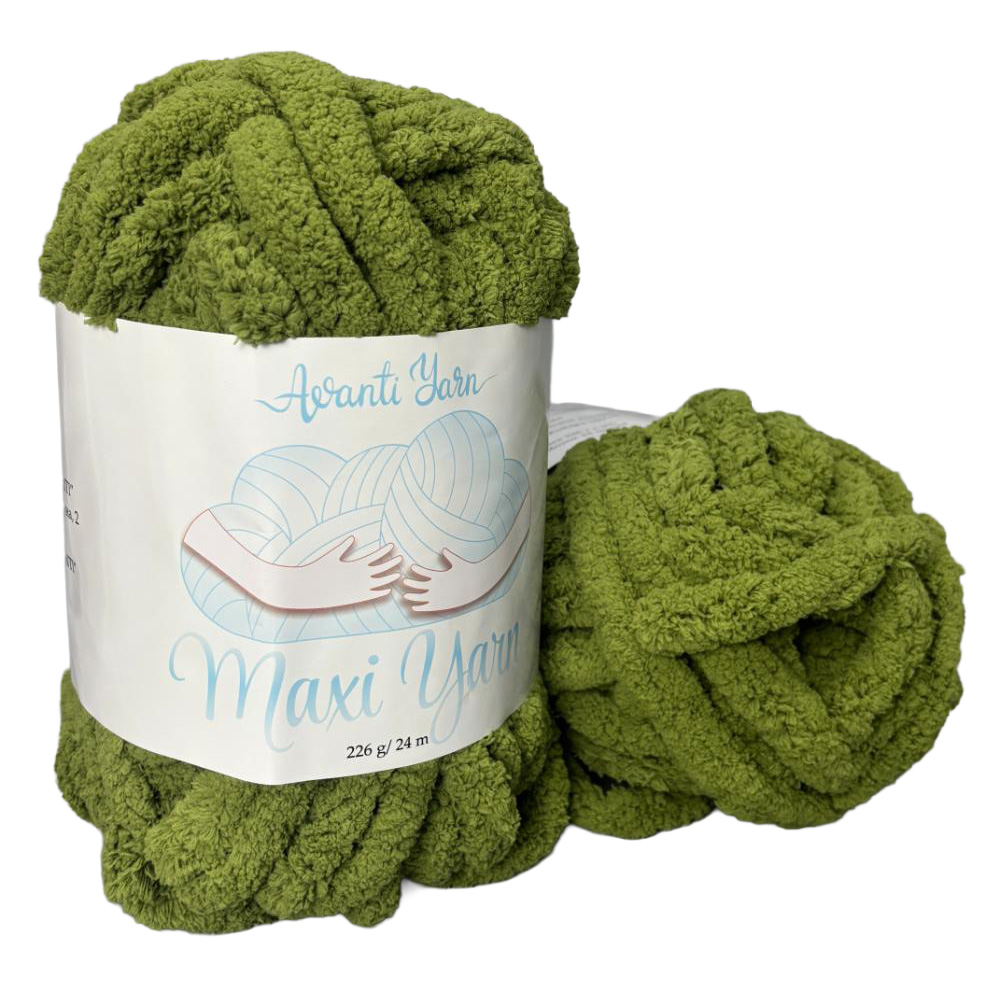 Пряжа мікрополіестер 16-0421 Зелений, 24 м, TM "Avanti Yarn Maxi"