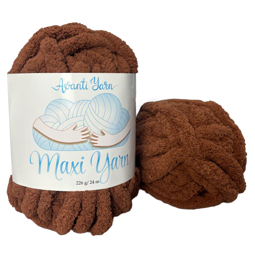 Пряжа мікрополіестер 17-1230 Шоколад, 24 м, TM "Avanti Yarn Maxi"