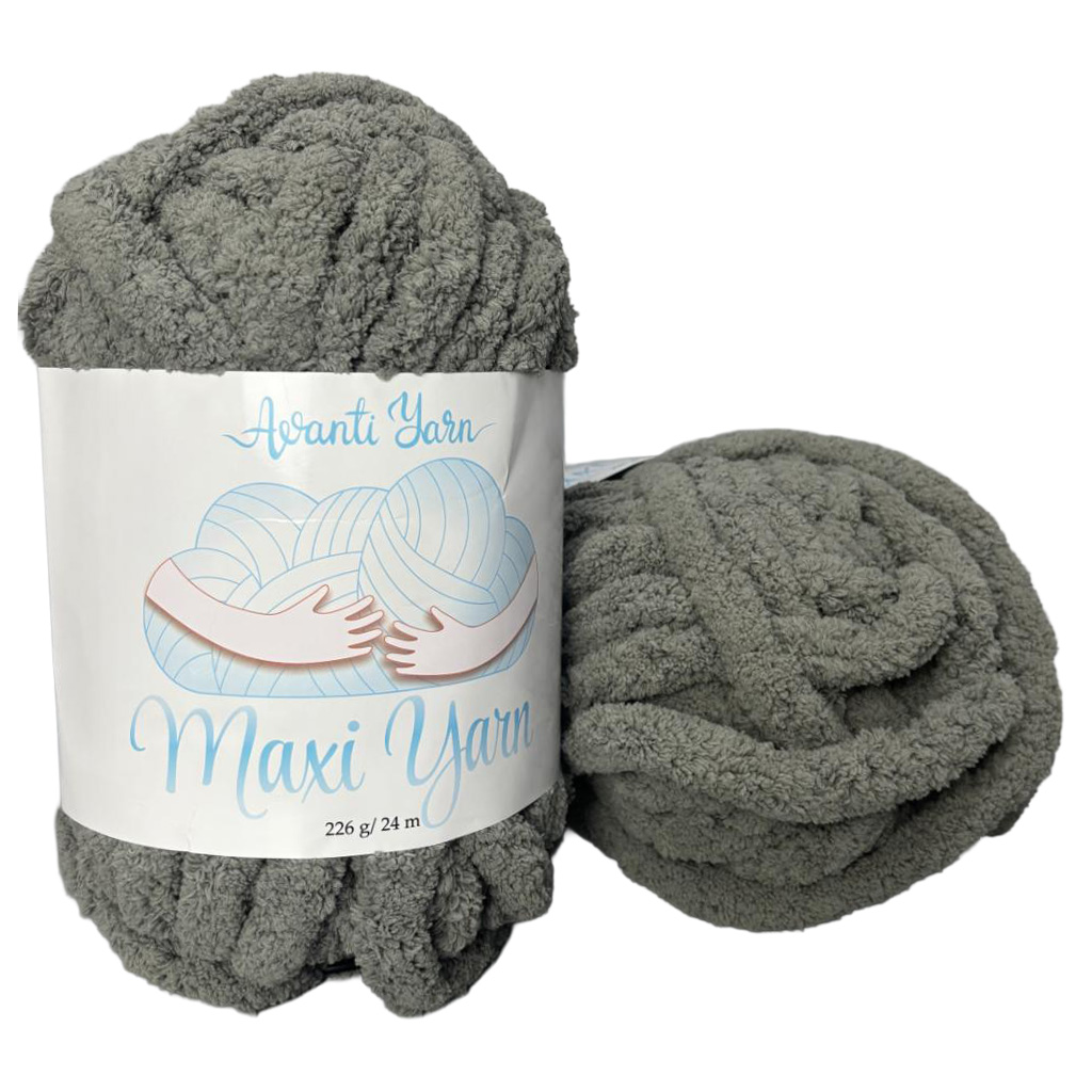 Пряжа мікрополіестер 17-5102 Графіт, 24 м, TM "Avanti Yarn Maxi"