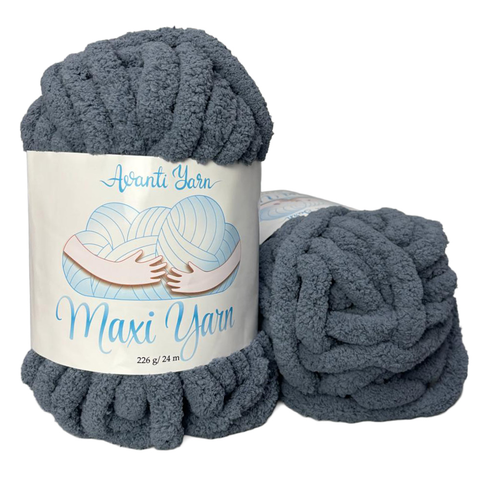 Пряжа мікрополіестер 29 Темно-сірий, 24 м, TM "Avanti Yarn Maxi"