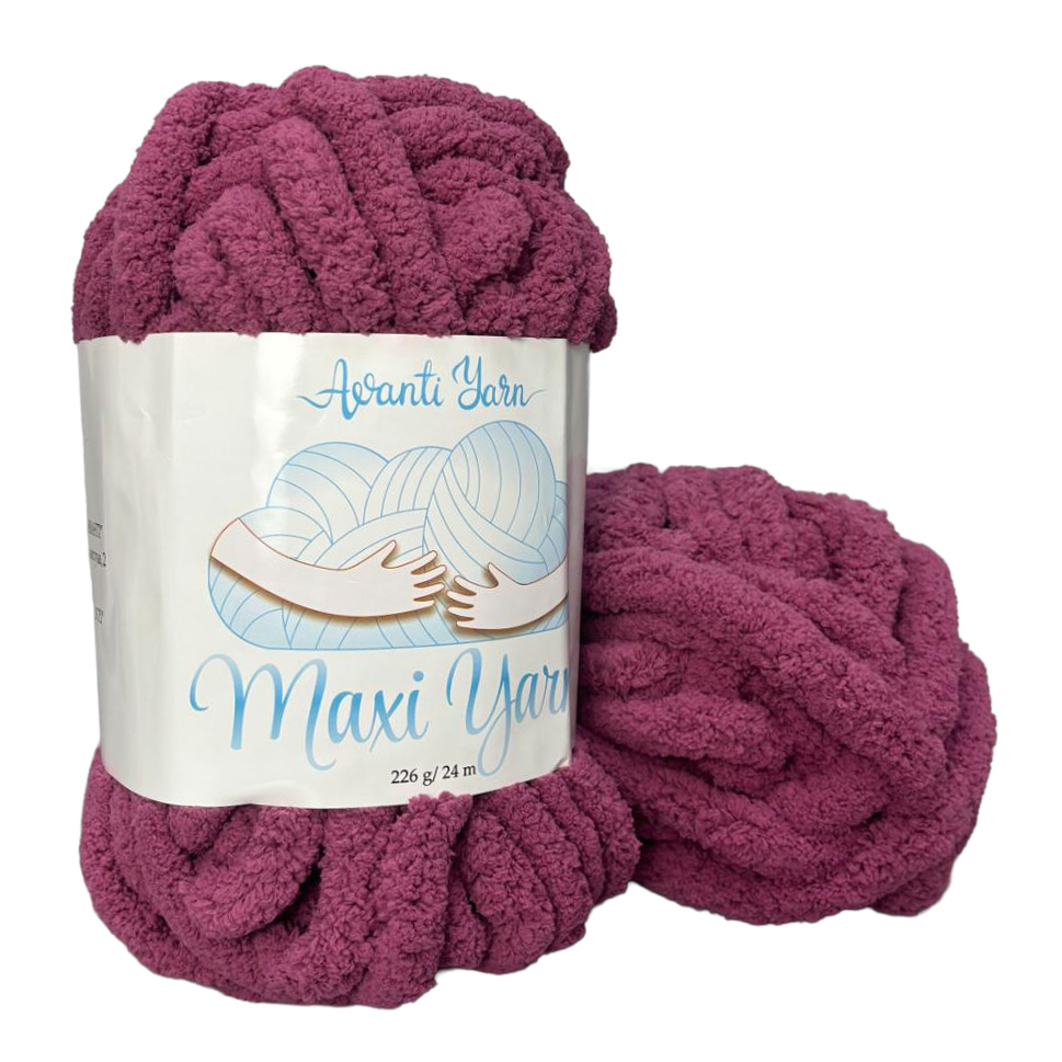 Пряжа мікрополіестер 33 Сливовий, 24 м, TM "Avanti Yarn Maxi"