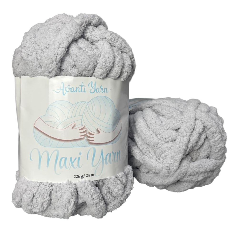 Пряжа мікрополіестер 35 Світло-сірий, 24 м, TM "Avanti Yarn Maxi"