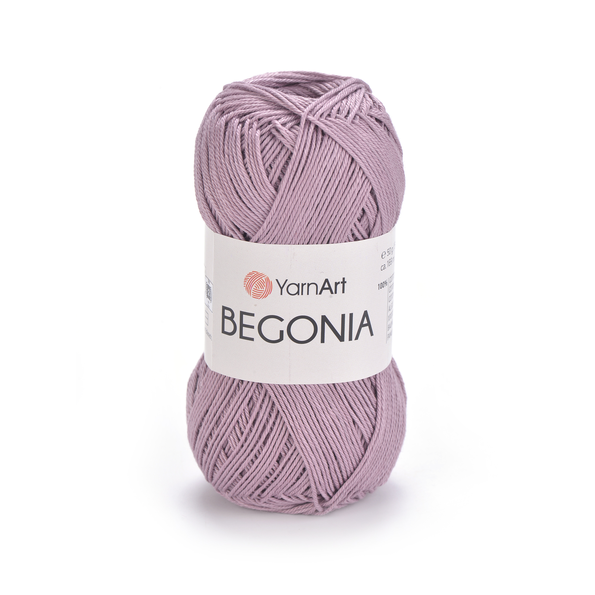Пряжа 100% хлопок мерсеризованный, 4931 Пастель розовая, 169 м,TM YarnArt Begonia