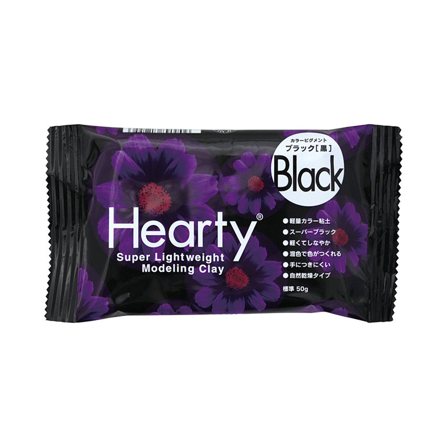 Пластика самозастигаюча Hearty, Чорна, 50 г, Padico