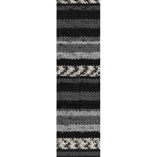 Пряжа шкарпеткова 75% вовна, 25% поліамід, 100 г, 420 м, 2695 Чорно-білий, ТМ Alize 1