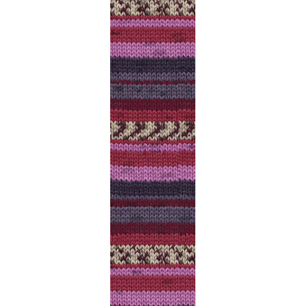 Пряжа шкарпеткова 75% вовна, 25% поліамід, 100 г, 420 м, 2698 Рожевий меланж, ТМ Alize 1