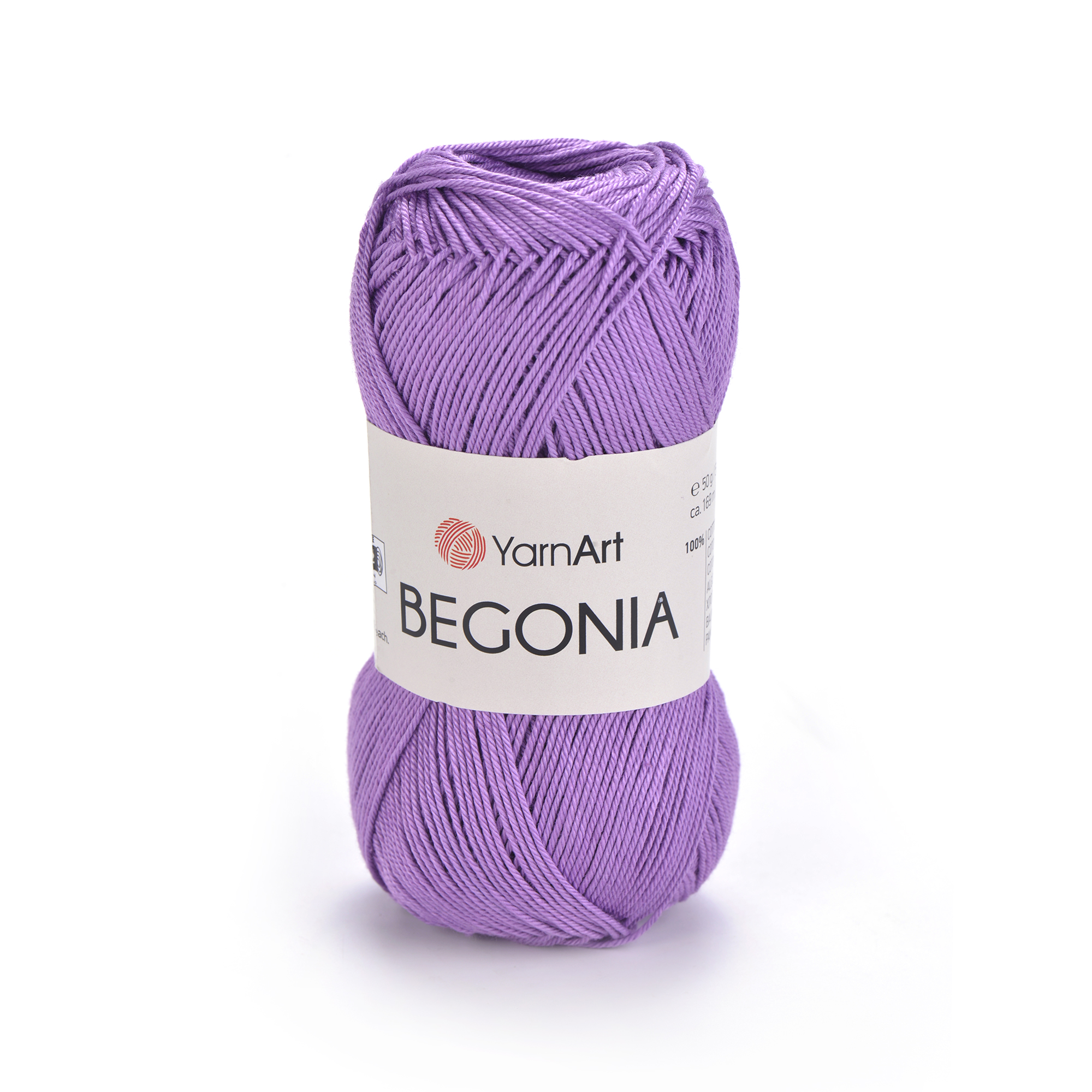 Пряжа 100% бавовна мерсеризована, 6309 Бузковий, 169 м,TM YarnArt Begonia