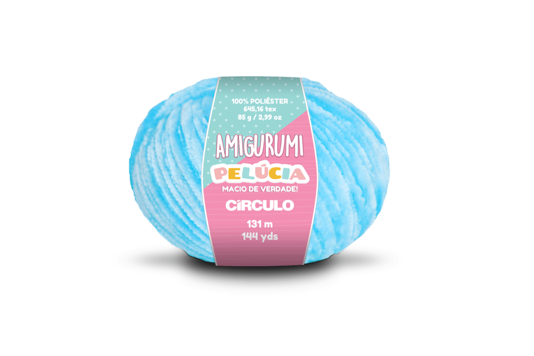 Пряжа 2194 Світло-блакитний (100% поліестер, 85 гр. 131 м. 6 мот. в уп), ТМ "Amigurumi Pelucia"