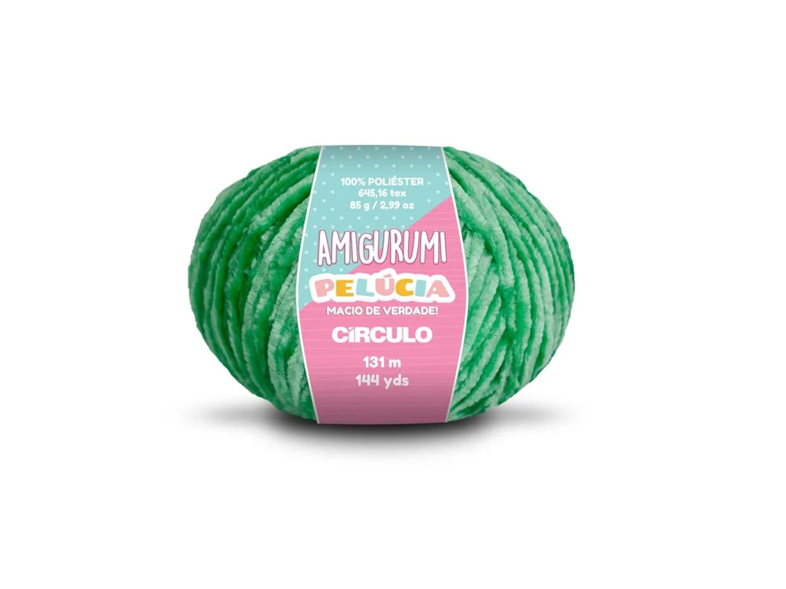 Пряжа 5767 Зелений (100% поліестер, 85 гр. 131 м. 6 мот. в уп), ТМ "Amigurumi Pelucia"